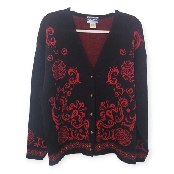 Pendleton Sweaters - Vintage Pendleton 100%Virgin Wool Knit Cardigan Women XL 70s Retro